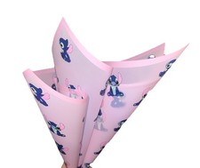 Premium Floral Wrapping Paper Blue/Pink -20 Sheets-22x22" Luxury Bouquet Wrap