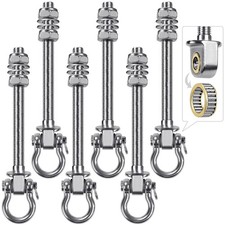 Heavy Duty Bearing Swing Hangers, 6 Pack Stainless Steel Swing Hooks for Wood...