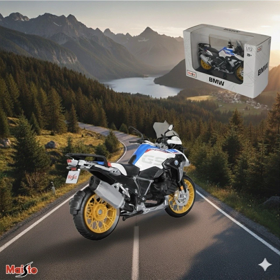 BMW R1250 GS 2020 1:12 Maisto Die Cast Modellino Dettagliata - Immagine 2 di 4