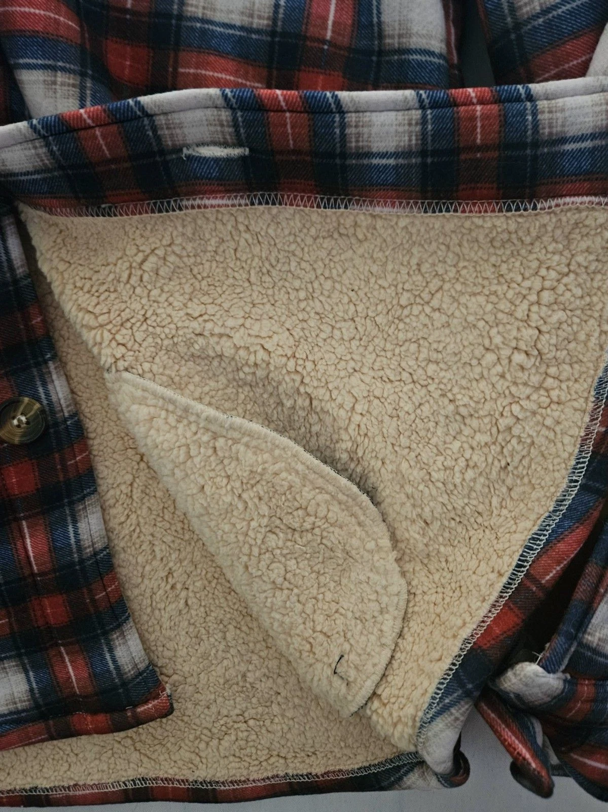 Brooklyns Best Mens Sherpa Lined Hooded Plaid Shacket Small NWT Jacket - product detail image 8