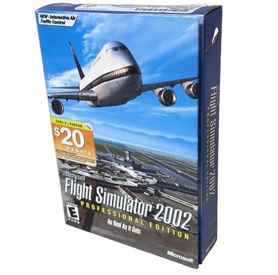 Microsoft Flight Simulator 2002 Professional Edition PC Game New SEALED