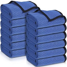 12 Moving Packing Blankets 80 x 72 Inches 65 lb/Dozen Heavy Duty Moving Pads