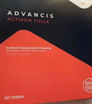 ADVANCIS MEDICAL Advancis Activon Manuka Honey Tulle Dressings 10cm x 10cm (x5)
