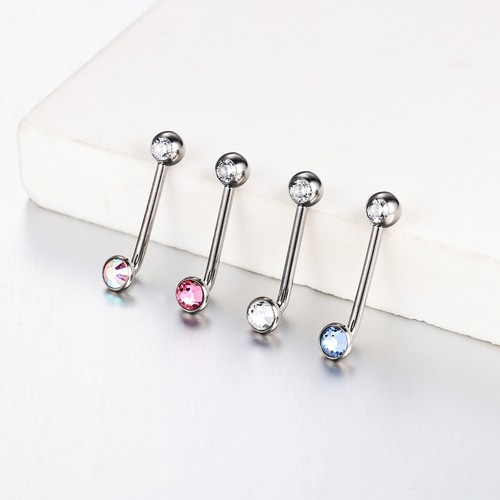1 Pc 14G Titanium Crystal Christina Piercing VCH Piercing Women Genital Jewelry - Picture 14 of 19