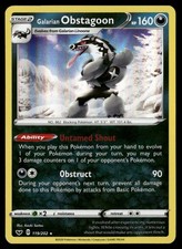 obstagoon pokemon card value - Galarian 198/185 - Vivid Voltage - Secret Rare Listed cards may have imperfections. Galarian Obstagoon - Champion's Path