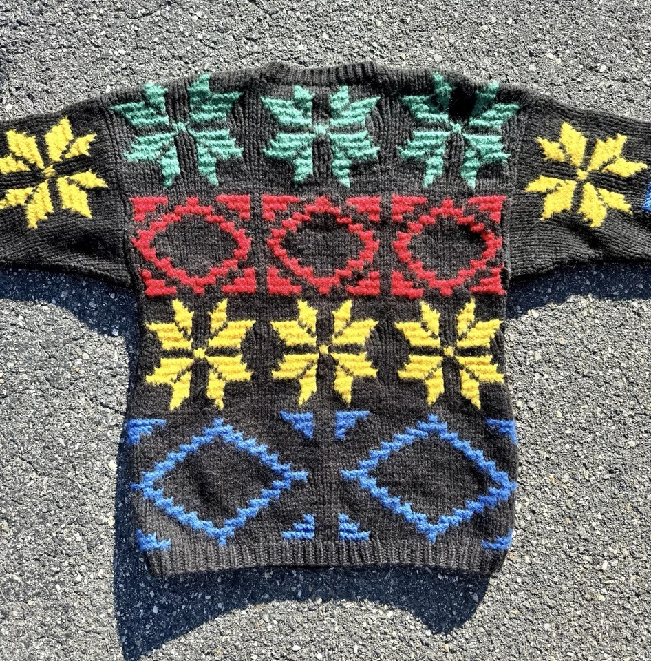 Vintage Boston Traders Wool 90s Nordic Holiday Winter Sweater Size M Multicolor - Image 2 of 4