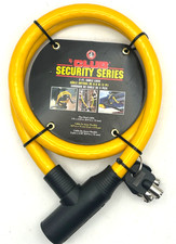 The Club Security Series Utl-802 3 Ft Cable Lock Nos W 3 Keys Yellow Flex Steel