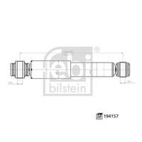 Febi Gasdruck StoßDÄMpfer Hinten Passend FüR MERCEDES-BENZ Viano Vito | 194157