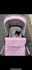 Silver Cross Baby Pink Wayfarer Travel System Pushchair Carrycot Pram
