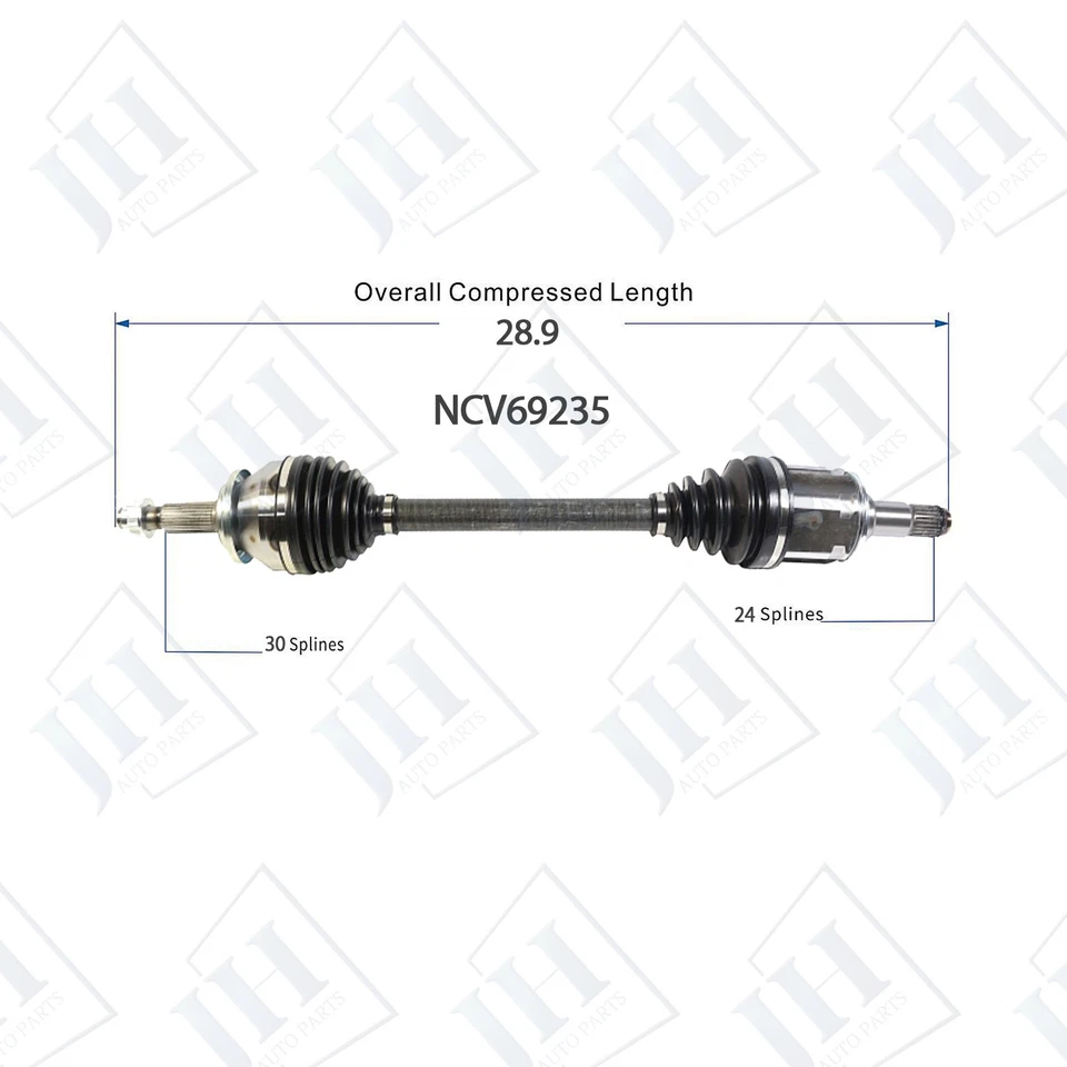 OE Front Left Driver CV Axle Shaft For 2021 2022 2023 2024 Toyota Sienna FWD AWD - Image 2 of 4