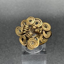 Vintage Artisan Copper Spiral Wire Ring - Size 6