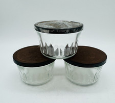 3 Ball Vintage Glass Jelly Jars Tin/Metal Lid Antique Jam Canning Farmhouse