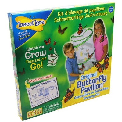Insect Lore Kit per Il Giardino delle Farfalle - Habitat Caterpillar con Buono riscattabile - Kit di Coltivazione di Farfalle Vive accreditato STEM per Bambini, aule e apprendimento Scolastico