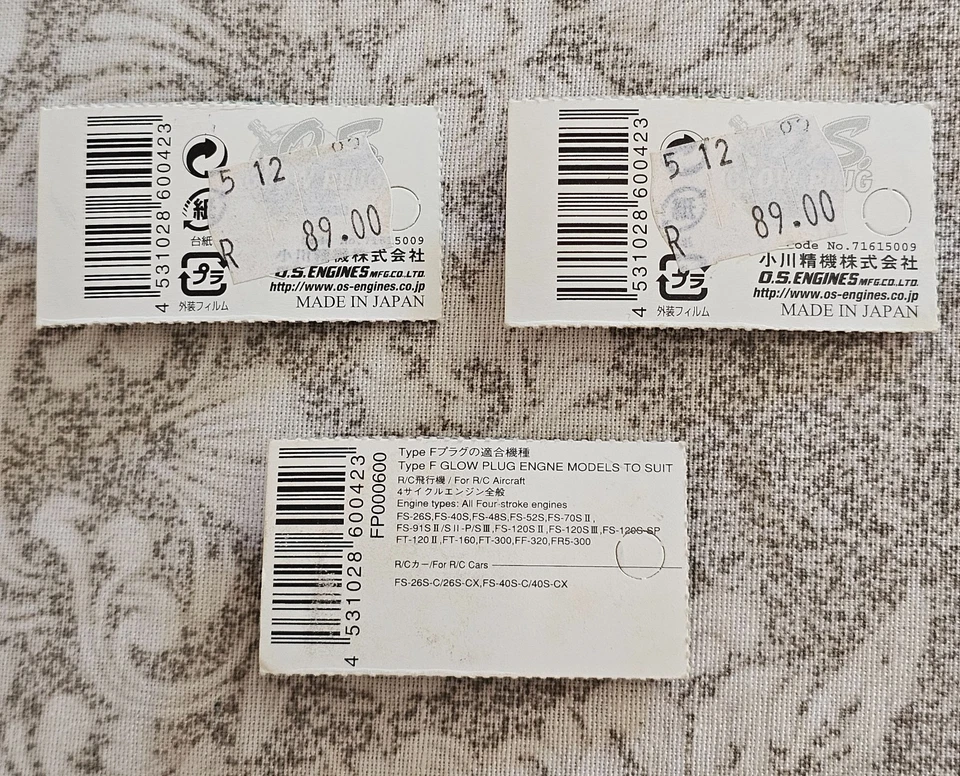 3x OS Glow Plug Type F - Image 2 of 2