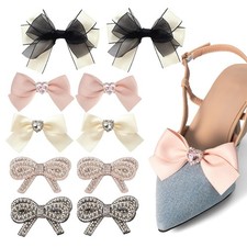 CAI LAI 10 Pcs Shoe Clips for Women Rhinestone Small, pink,black,white