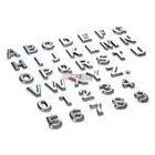 AUTO METAL GRILL TRUNK EMBLEM LOGO TRIM BADGE POLISHED SILVER TEXT LETTERING 4