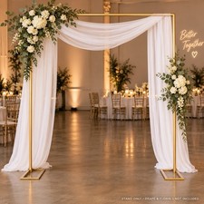 Wokceer 10x10FT Gold Backdrop Stand Heavy Duty Wedding Photo Booth Frame