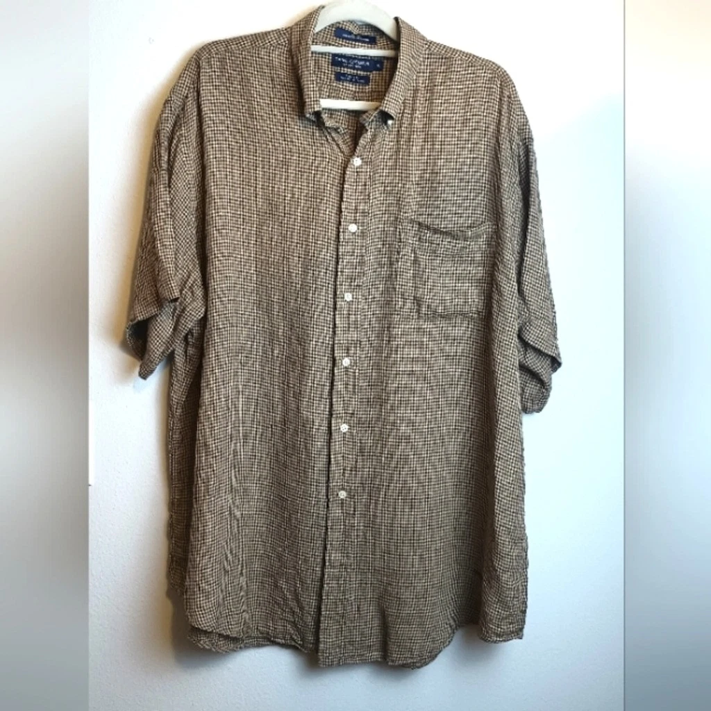 Daniel Cremieux XL Linen Button Front Top Mens