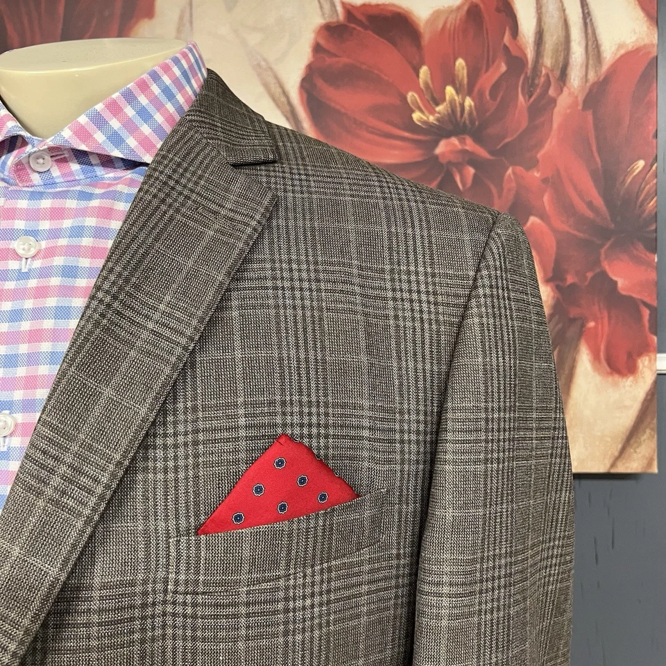 Pronto Uomo Blazer Chaqueta Abrigo Deportivo Para Hombre 46S Corto Calce Clásico Lana Tostado/Marrón Foto 4 de 4