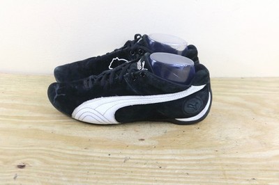 Puma Sneakers Mens 9.5 Black White Suede Future Cat Low P Lap Atheltic