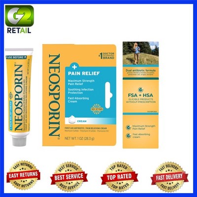 Soothing Pain Relief Dual Action Cream - Topical Antibiotic for Everyday Wounds