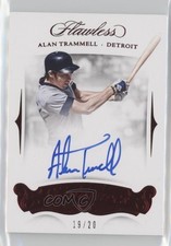 2018 Flawless Signatures Ruby 19/20 Alan Trammell (Blue Batting Gloves) Auto hn4