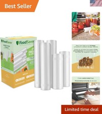 Custom Length 5-Pack Vacuum Sealer Bags for Airtight Food Storage  Sous Vide