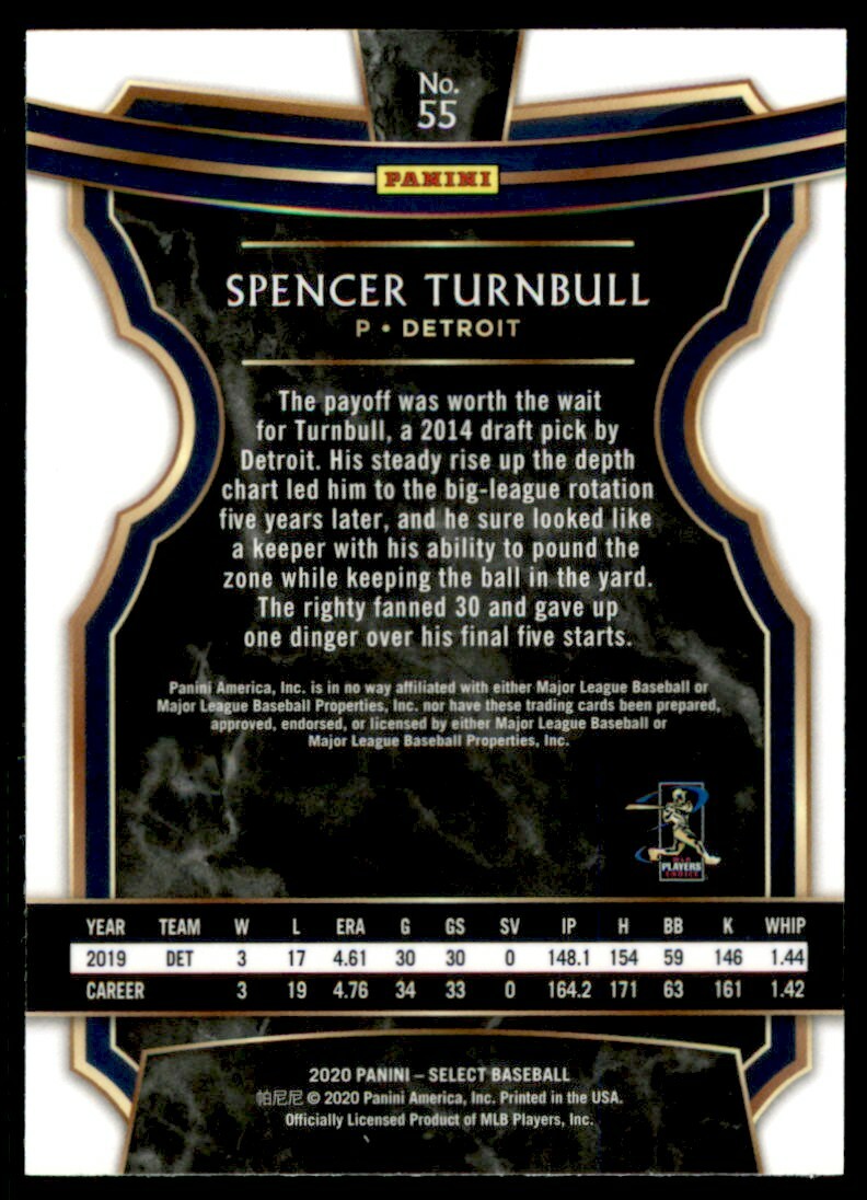 2020 Panini Select #55 Spencer Turnbull | eBay