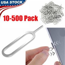 10-500PCS Sim Card Tray Removal Ejector Pin Tool for iPhone Samsung Mobile Phone