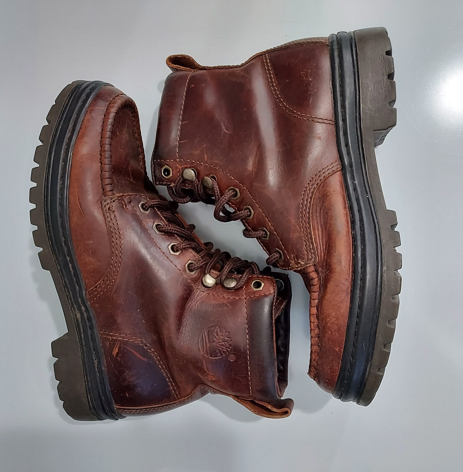 Timberland Vintage Brown Leather Boots Style 69077 Me… Gem