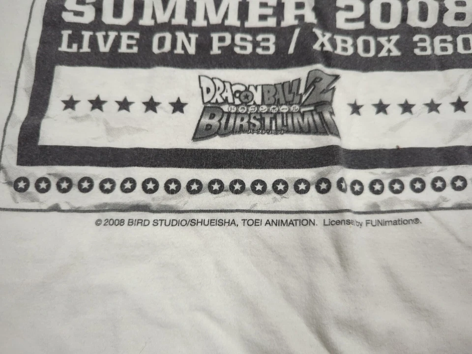 Camiseta Promocional Videojuego Dragon Ball Z Burst Limit 2008 Destiny Decided Foto 4 de 4