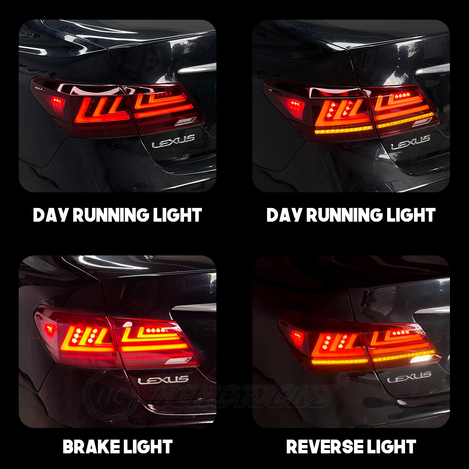 LED Tail Lights For Lexus ES350 ES 350 240 20072012 Rear Lamps Red