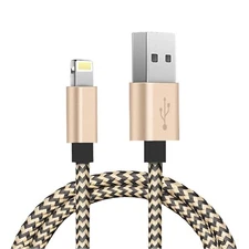 For iPhone 5 6S 7 8 Plus 6ft USB Cable Charger Cord Power Wire Sync Braided Fast