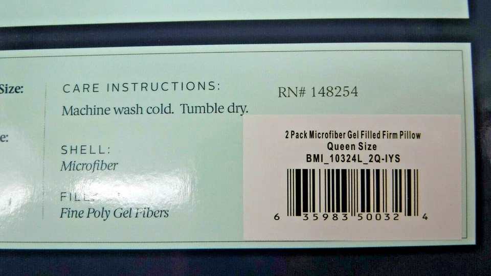 Ella Jayne (1) Queen Microfibra Gel Fibra Almohada Densidad Media Firme Nueva $160 ea Foto 4 de 4