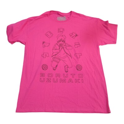Naruto  Boruto Uzumaki Sketch Design Anime Graphic Print Adult T-shirt Large