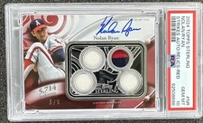 2024 Topps Sterling Baseball Nolan Ryan Quad Jersey Relic Red OC AUTO#3/5 Angels