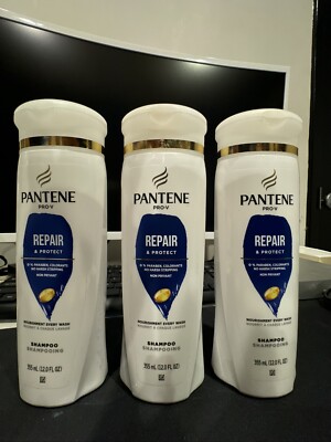 3 XPantene Pro-V Repair & Protect Shampoo 12 fl oz Each (3 bottles)