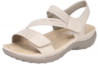 Rieker Damen Trekking Sandale Beige 64870-62 Sommer Schuhe