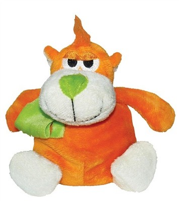 orange monkey dog toy