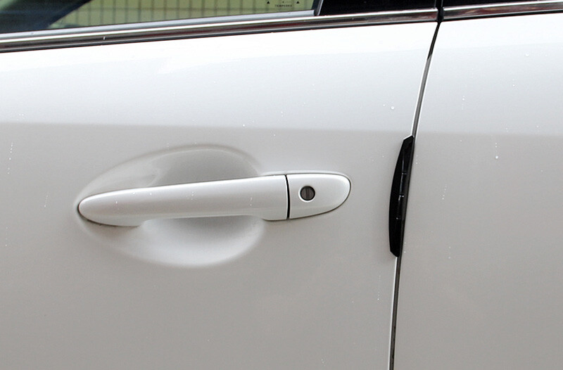 4-Pack Car Door Edge Guards - Carbon Fiber Look Anti-Collision Strips, Universal Fit For Cars & SUVs - View #2