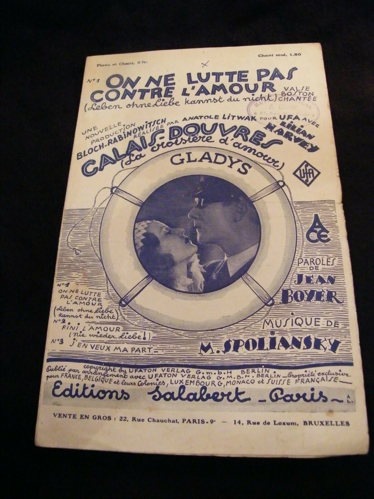 Partition Do Not Fight Against Love Gladys Sheet Music