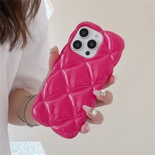 3D Diamond Design Glossy Phone Case Anti drop Cover for iPhone 17 16 15 Pro Max
