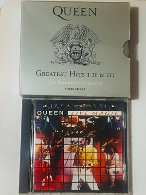 QUEEN Greatest Hits I II & III 3 CD SET w/ Slipcover & Booklet +BONUS Live Magic