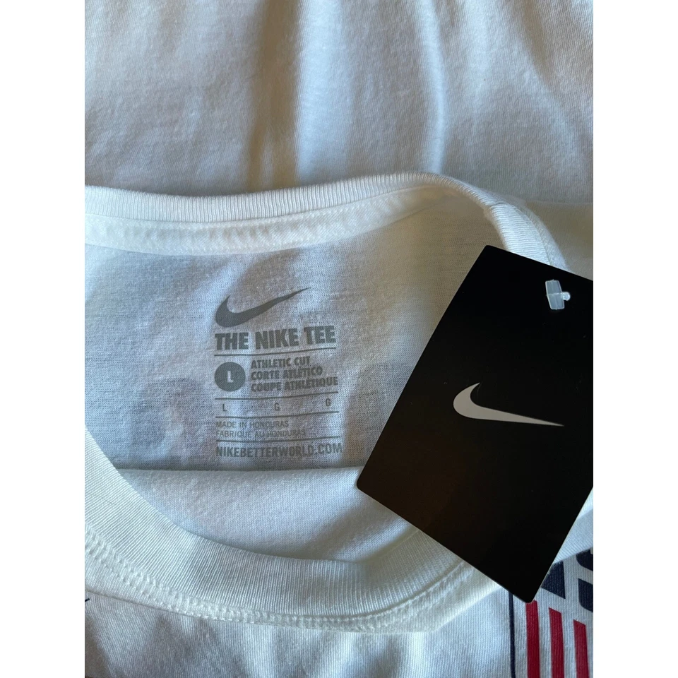 Nike USWNT Morgan 13 Camiseta de Fútbol Corte Atlético Camiseta Blanca Grande Foto 2 de 4