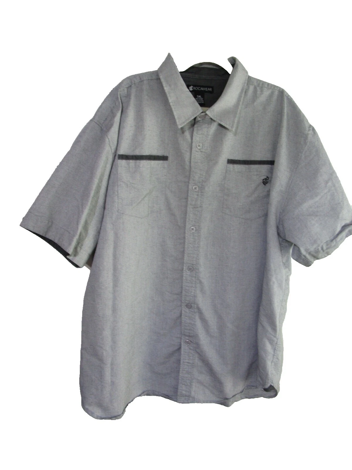 Rocawear Polyester Big & Tall Casual Button-Down Shirts for Men