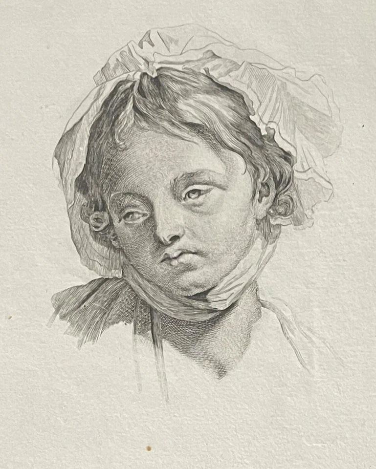 Attribué à Jean Baptiste Greuze (1725-1805) Portait de jeune femme France - Photo 4/4