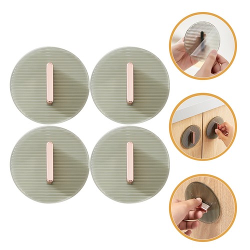 4 Pcs Paste The Door Handle Adhesive Cabinet Handles for Kitchen