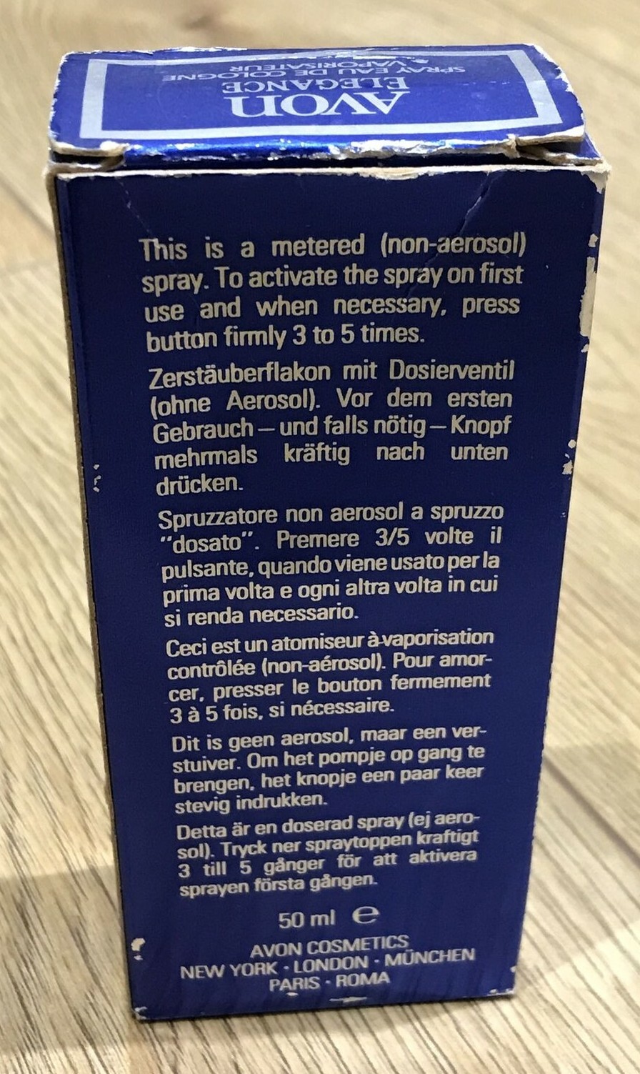 Retro Vintage Boxed Avon "Elegance"  Spray Eau de Cologne c1970s 5