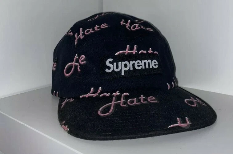 SS13 Supreme Hate Camp Cap Cappello Vintage Molto Raro 2013