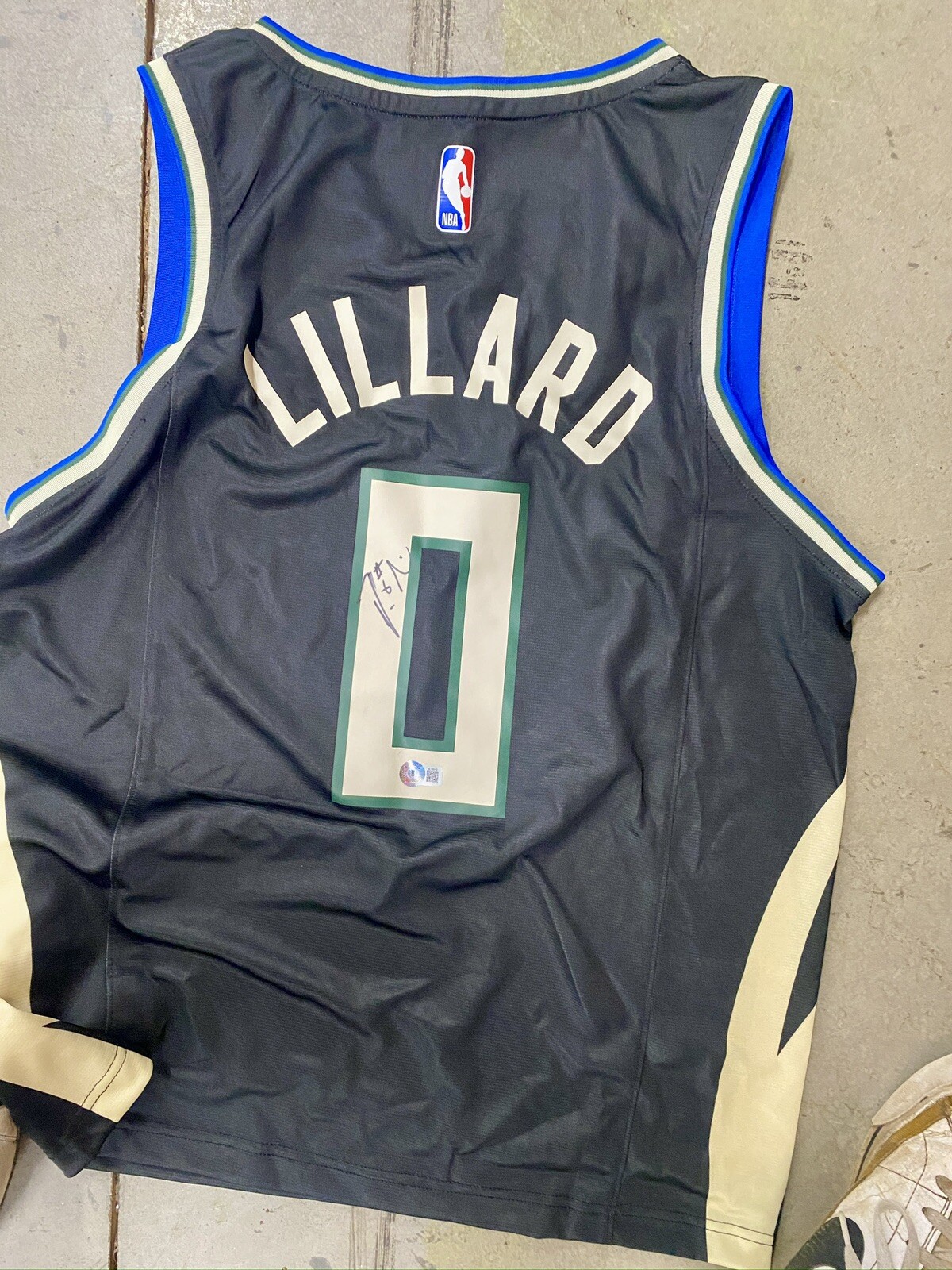 Damian Lillard Autographed Signed Milwaukee Bucks Fanatics JERSEY BAS COA 